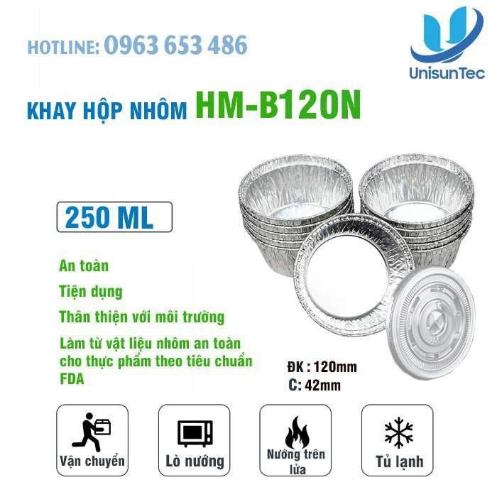 Khay nhôm 250ml