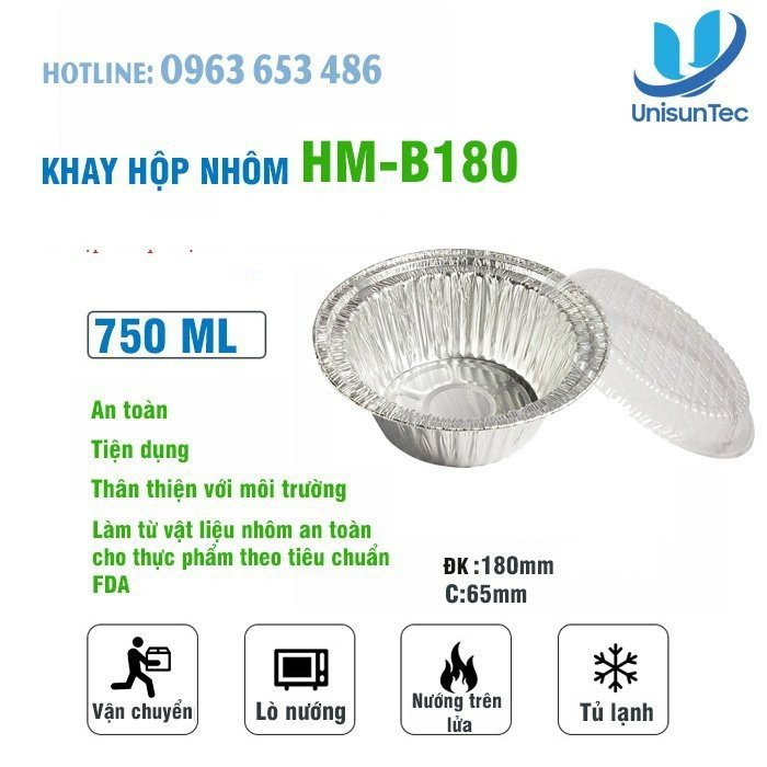 Khay nhôm 750ml