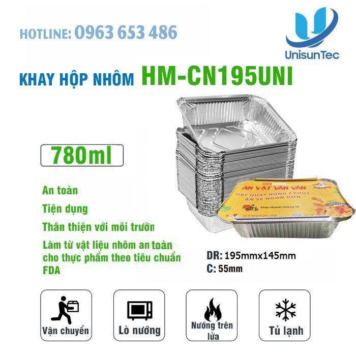 Hộp nhôm 780ml