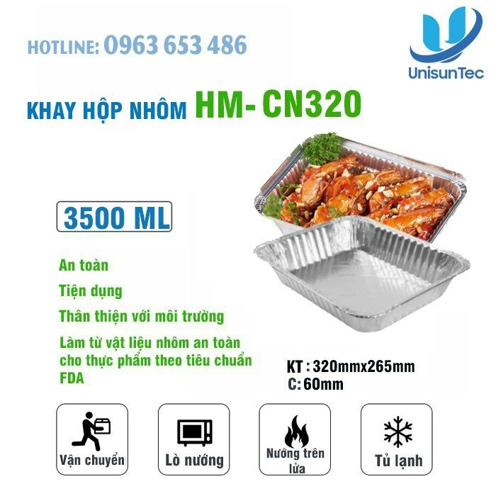 Hộp nhôm 3500ml
