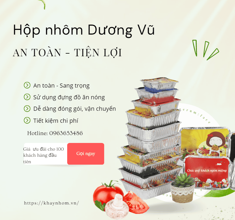 Hộp nhôm đựng thức ăn 