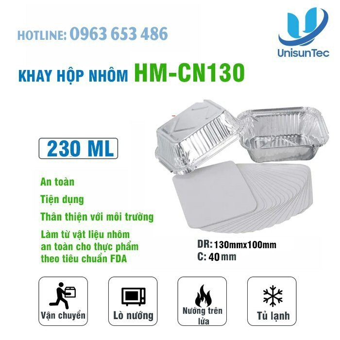 khay nhôm 230ml
