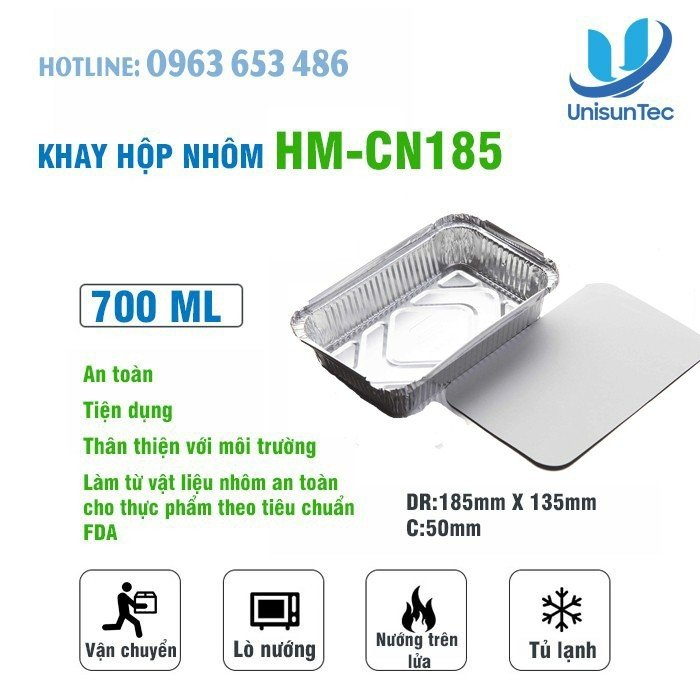 Khay hộp nhôm 700ml